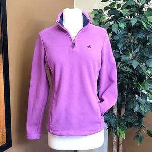 Brook Brothers Womens Purple Half Zipper Jacket